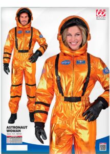 déguisement astronaute, costume astronaute adulte, Déguisement Astronaute Orange avec Casque Souple