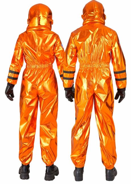 déguisement astronaute, costume astronaute adulte, Déguisement Astronaute Orange avec Casque Souple