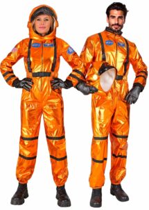déguisement astronaute, costume astronaute adulte, Déguisement Astronaute Orange avec Casque – Combinaison Spatiale