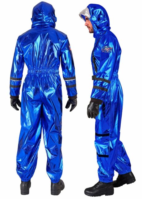 déguisement astronaute, costume astronaute adulte, déguisement astronaute bleu, Déguisement Astronaute Bleu avec Casque Souple