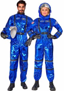 déguisement astronaute, costume astronaute adulte, déguisement astronaute bleu, Déguisement Astronaute Bleu avec Casque Souple – Combinaison Spatiale