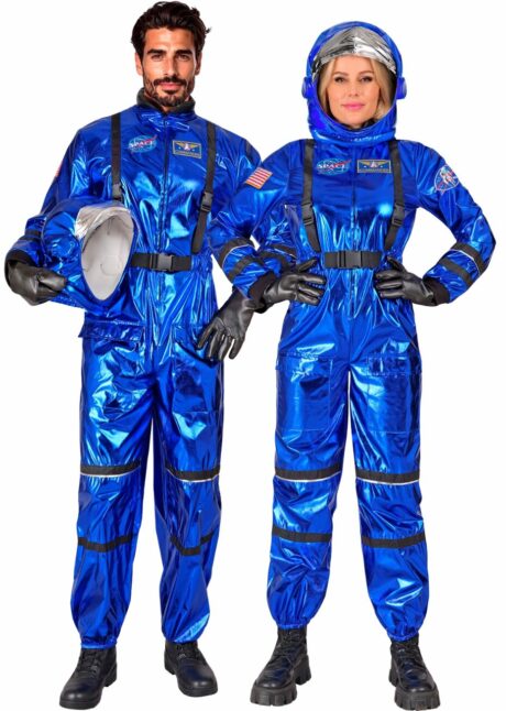 déguisement astronaute, costume astronaute adulte, déguisement astronaute bleu, Déguisement Astronaute Bleu avec Casque Souple