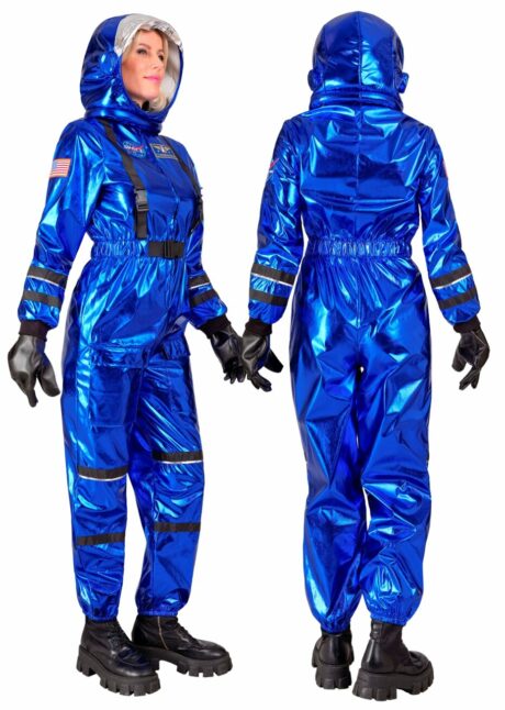 déguisement astronaute, costume astronaute adulte, déguisement astronaute bleu, Déguisement Astronaute Bleu avec Casque Souple