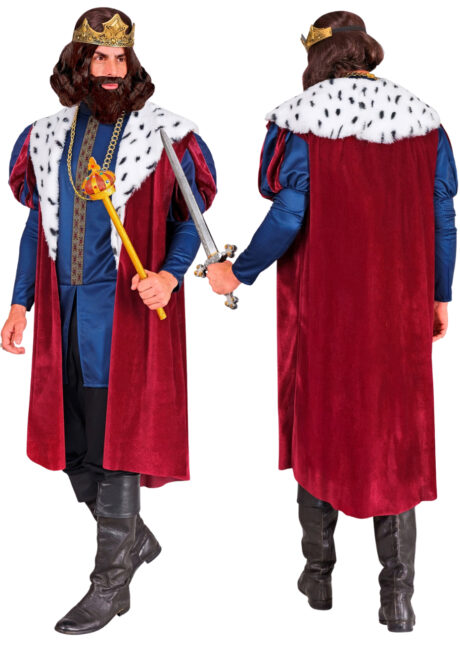 déguisement de Roi, costume de Roi, déguisement Roi Arthur, Déguisement de Roi, avec Cape et Accessoires