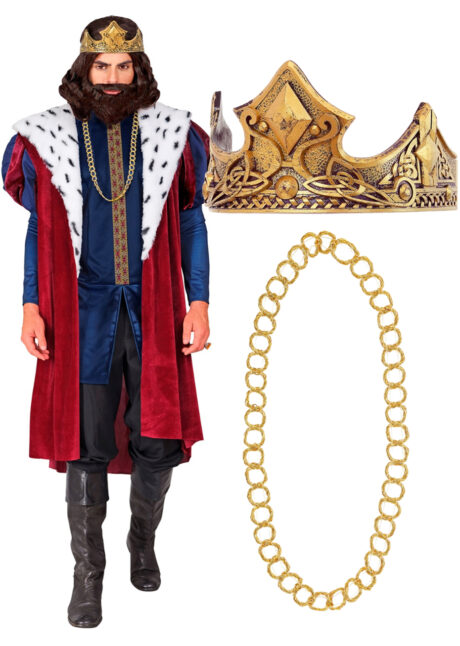 déguisement de Roi, costume de Roi, déguisement Roi Arthur, Déguisement de Roi, avec Cape et Accessoires