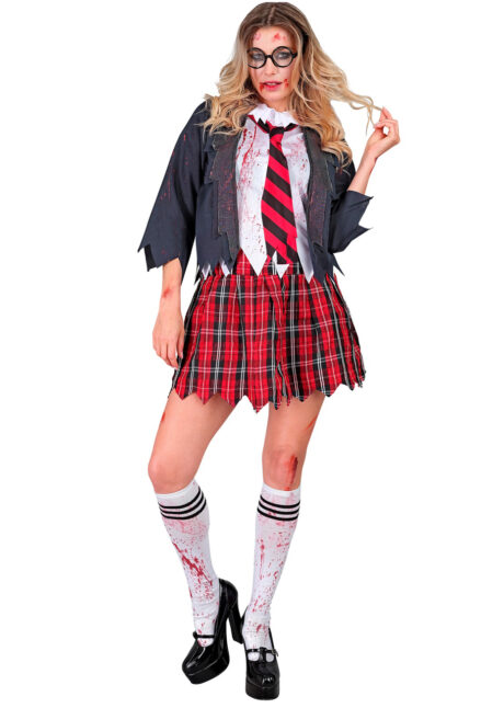 déguisement écolière zombie, costume écolière halloween, déguisement halloween femme, Déguisement d’Ecolière Zombie