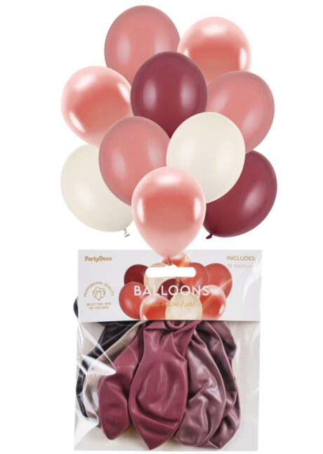 bouquet ballons rose pastel, ballons rose ancien, ballons hélium, Ensemble de Ballons, Roses et Prune, en Latex