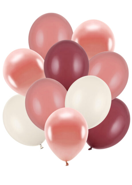 bouquet ballons rose pastel, ballons rose ancien, ballons hélium, Ensemble de Ballons, Roses et Prune, en Latex