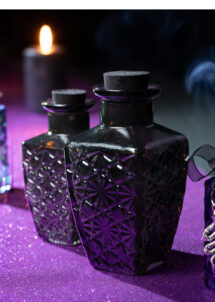 flacon Halloween, flacon déco Halloween, bouteille en verre déco