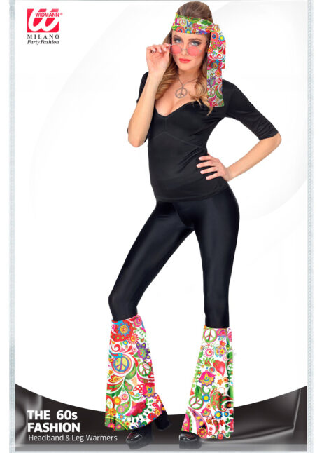 jambières hippie, jambières disco, jambières pattes d'éph, pattes d'éléphant, Jambières Pattes d’Eph et Bandeau, Flower Peace