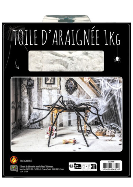 toile araignée professionnelle, toile d'araignée 1 kg, Toile d’Araignée Ignifugée, Qualité Professionnelle, 1 kg