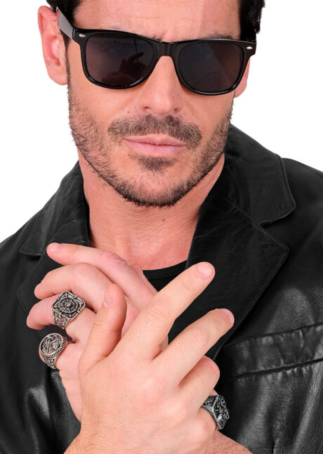 bague métal pirates, bague pour pirate, bijoux pirate déguisement, 3 Bagues Pirates en Métal