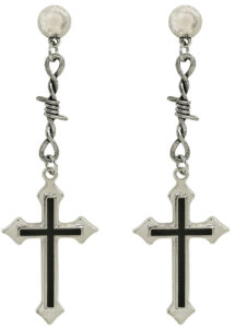 boucles d'oreilles croix gothiques, boucles d'oreilles Halloween