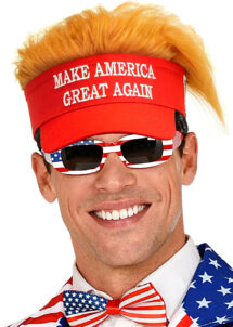 casquette Trump avec cheveux, casquette MAGA, casquette make America great again