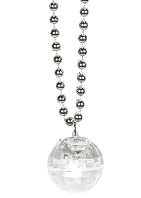collier boule disco lumineuse, collier boule à facettes, collier led, Collier Boule Disco Lumineux, sur Chaîne