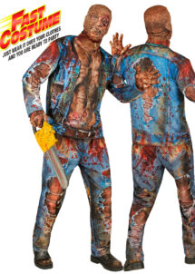 déguisement de zombie pour homme, costume zombie Halloween homme, Déguisement de Zombie, avec Masque et Gants