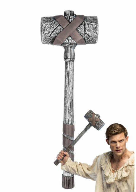 MARTEAU FER VIEILLI, faux marteau, Marteau Réaliste Médiéval et Viking, 60 cm