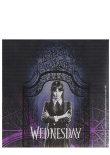 serviettes en papier mercredi Addams, serviettes jetables Mercredi, décos anniversaire Mercredi