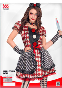 déguisement arlequin femme, déguisement arlequin clown Halloween, Déguisement d’Arlequin Circus