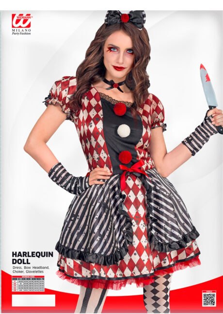 déguisement clown arlequin femme, déguisement arlequin clown Halloween, Déguisement d’Arlequin Circus