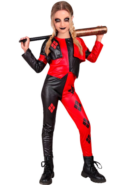 déguisement arlequin diabolique fille, déguisement Harley Quinn fille, déguisement Halloween fille, Déguisement Arlequin Diabolique, Fille