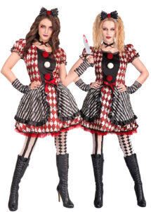 déguisement arlequin femme, déguisement arlequin clown Halloween, Déguisement d’Arlequin Circus