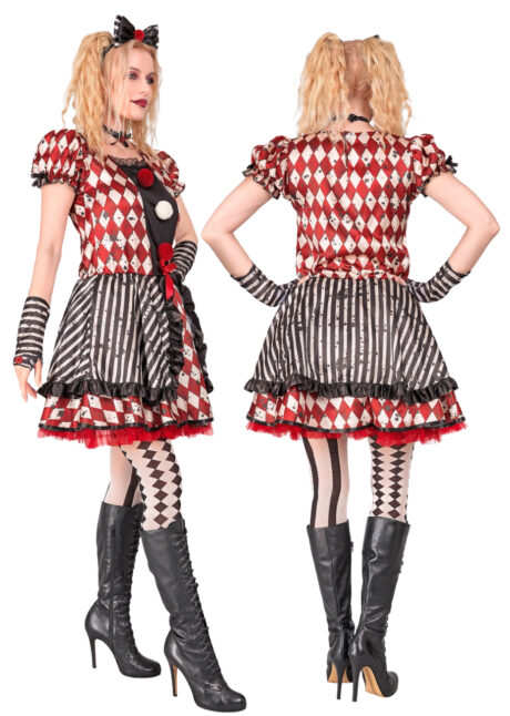 déguisement arlequin, déguisement arlequin Halloween, Déguisement d’Arlequin Circus
