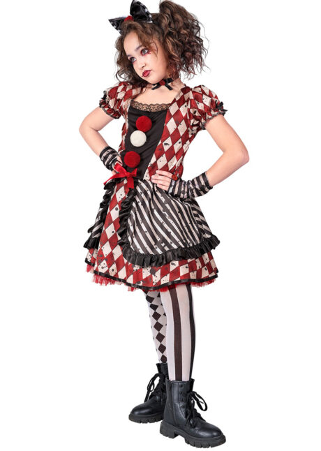déguisement arlequin fille, costume poupée arlequin Halloween fille, Déguisement Arlequin, Clown Halloween, Fille