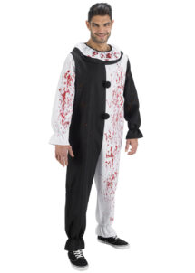 déguisement Terrifier, combinaison Terrifier avec faux sang, costume Halloween Terrifier
