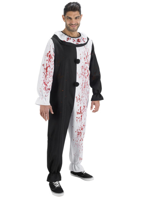déguisement Terrifier, combinaison Terrifier avec faux sang, costume Halloween Terrifier, Déguisement Terrifier, Art le Clown Ensanglanté