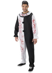 déguisement Terrifier, combinaison Terrifier avec faux sang, costume Halloween Terrifier