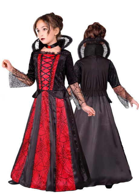 déguisement de vampire fille, costume vampire fille Halloween, Déguisement de Vampire, Col Dentelle, Fille