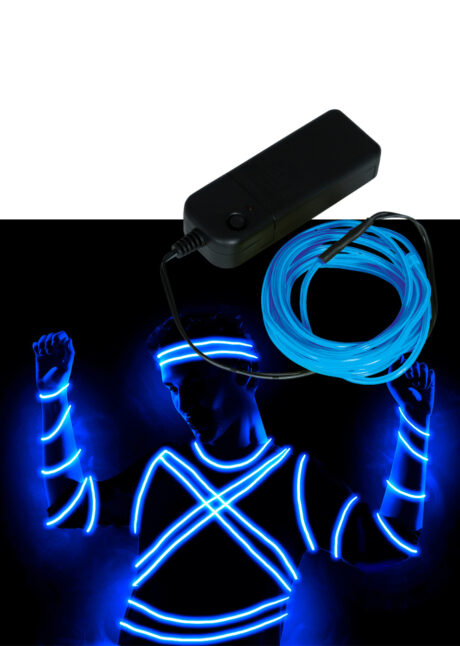 guirlande fil bleus leds pour déguisement, guirlande futuriste déguisement, Guirlande Fil Bleu LED, pour Déguisement