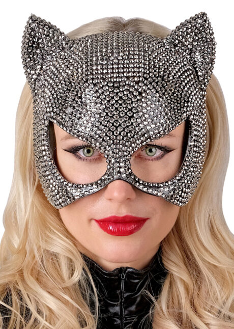masque de chat avec strass, masque cat woman paillettes, Masque de Chat, Bijoux Strass