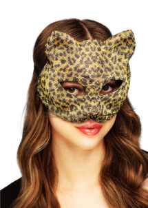 masque de chat brillant, masque de chat paillettes, masque de chat léopard