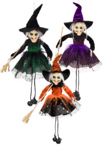 décoration sorcière Halloween, suspension sorcière