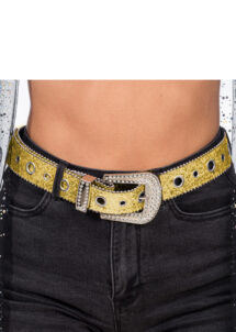 ceinture dorée strass, ceinture dorée paillettes, accessoire festival, disco