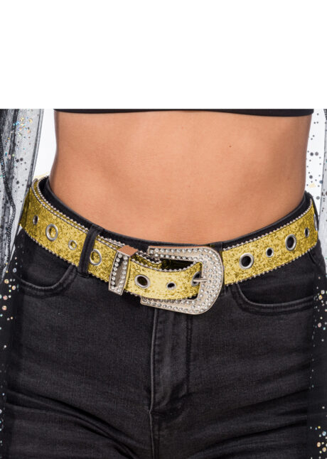 ceinture dorée strass, ceinture dorée paillettes, accessoire festival, disco, Ceinture Dorée, Paillettes et Strass