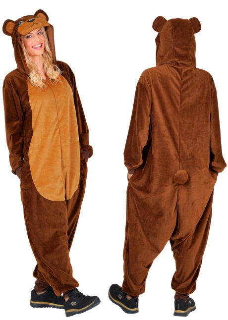 déguisements animaux, déguisement ours brun, costume d'ours, combinaison ours adulte, Déguisement d’Ours, Combinaison Ample