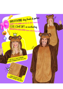déguisements animaux, déguisement ours brun, costume d'ours, combinaison ours adulte