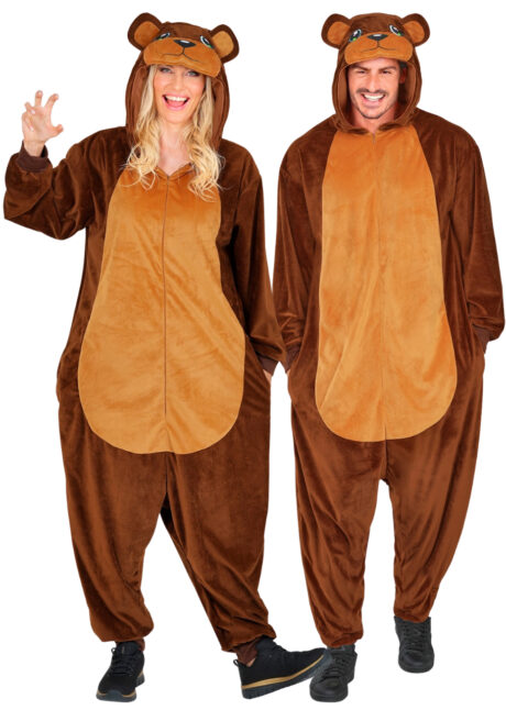 déguisements animaux, déguisement ours brun, costume d'ours, combinaison ours adulte, Déguisement d’Ours, Combinaison Ample