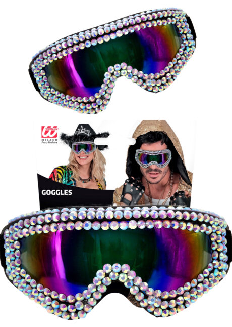 lunettes ski strass, lunettes festival masques ski, Lunettes Après Ski Party, Strass, Miroirs