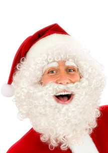 perruque de père noël, barbe de père noël, ensemble perruque et barbe Père Noël