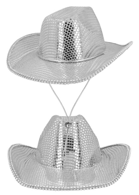chapeau de cowboy disco, chapeau cowboy boule à facettes, chapeaux cowboy paillettes, Chapeau de Cowboy Bliss, Effet Boule Disco et Strass