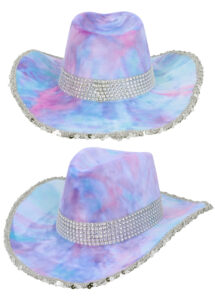 chapeau de cowboy strass, chapeau de cowboy violet, chapeau cowboy festival