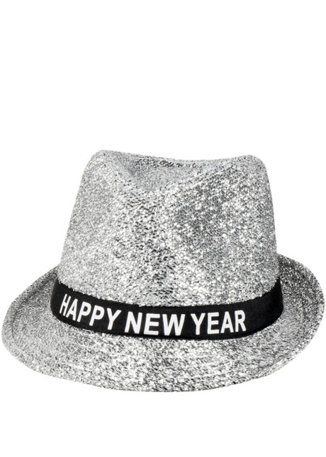 chapeau nouvel an, chapeau réveillon, chapeau Happy New Year, chapeau bonne année, Chapeau Nouvel An, Argent Brillant