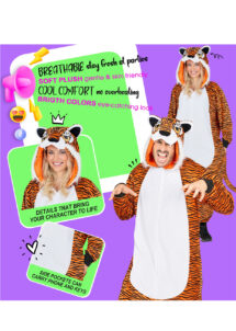 déguisement de tigre adulte, costume de tigre, déguisements animaux, combinaison tigre, Déguisement de Tigre, Combinaison Ample
