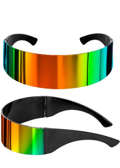 lunettes futuristes, lunettes festivales, lunettes miroirs, Lunettes Futuristes Holographiques Arc en Ciel