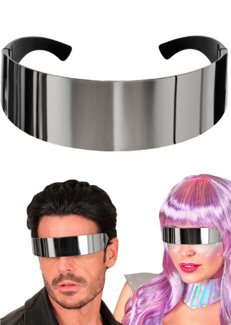lunettes futuristes argent, lunettes futuristes, Lunettes Futuristes Argent