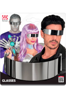 lunettes futuristes argent, lunettes futuristes